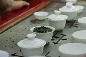 The Art of Tea Preparation Using Elegant Traditional Chinese Teaware and Techniques photo