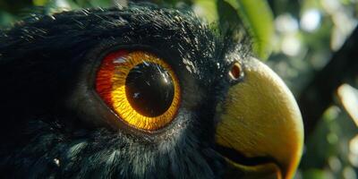 Majestic Bird Eye Close Up Detailed Feathers Intense Gaze Wildlife Photography photo