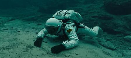 Astronaut Underwater Exploration Space Suit Dive Training photo
