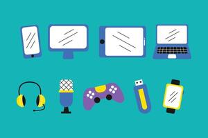 Digital Devices and Tech Illustration vector