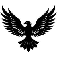 An eagle with its wings spread out on a white background vector