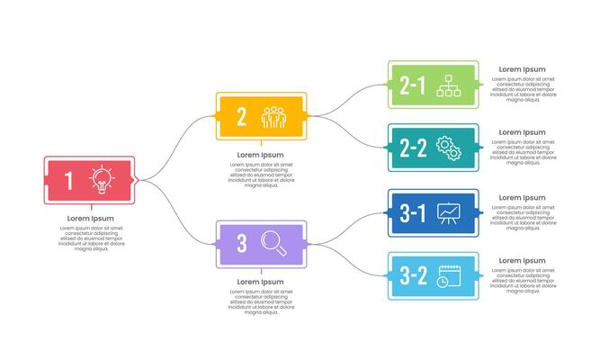 Business Options Chart Infographic for Success. Presentation, Point, Flowchart, Workflow, Structure and Organization.