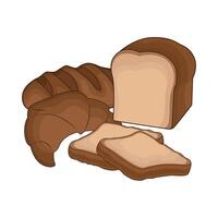 various kinds of bread vector