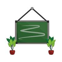Empty Green Chalkboard with Wooden Frame vector