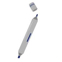 Marker, drawing tool. Open liner, felt tip pen for writing, sketching. Art stationery, supplies with cap removed. Flat graphic illustration isolated on white background vector