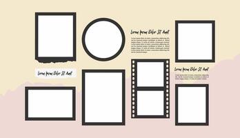 Collage grid effect overlay vector