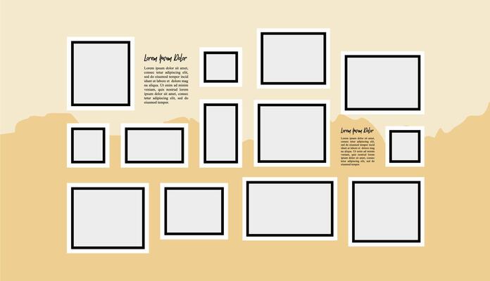 comics page grid layout abstract photo frames and digital photo wall template