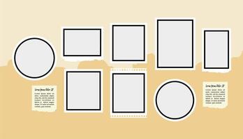 photo frames set with text space vector