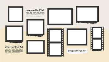 page grid layout abstract photo frames vector