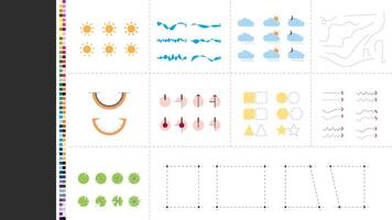 architecture site analysis symbol icon element drawing graphic flat isolated. vector