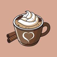 Delicious Hot Cocoa with Whipped Cream vector