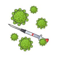 illustration of injections with viruses vector