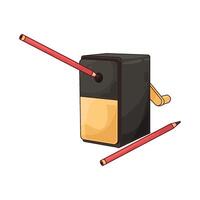 sharpener and pencil vector