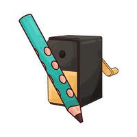 illustration of sharpener with pencil vector
