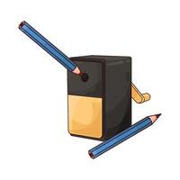 pencil with sharpener illustration vector