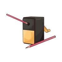 two pencils and sharpener vector