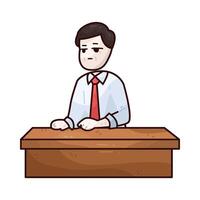 Illustration of Father at work vector
