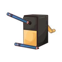pencil with sharpener vector