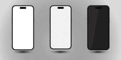 Triple Mobile Mockup Set Showcase Your App Design in Style vector