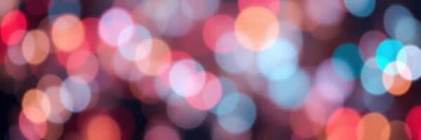 Colorful bokeh lights create a vibrant atmosphere during a festive evening celebration photo