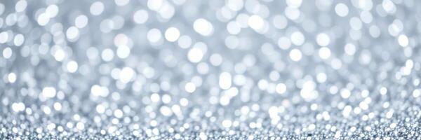 Sparkling silver background filled with shimmering light reflections creating an elegant atmosphere for events photo