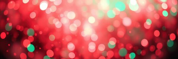 A vibrant display of colorful bokeh lights creating a festive atmosphere during the holiday season photo