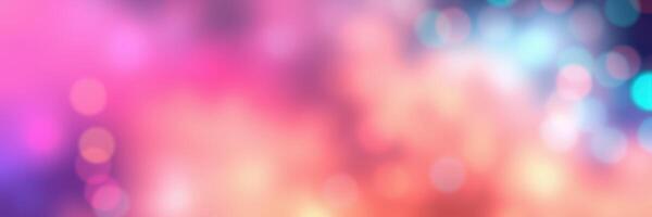 Vibrant abstract background showcases a blend of colorful bokeh lights in a festive atmosphere photo