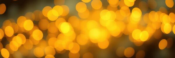 Warmly glowing golden lights create a festive atmosphere for a celebration or gathering during evening hours photo