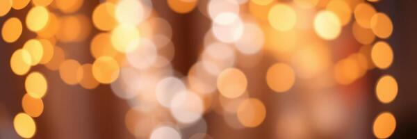 Warm and inviting bokeh lights create a festive atmosphere for gatherings and celebrations during winter evenings photo