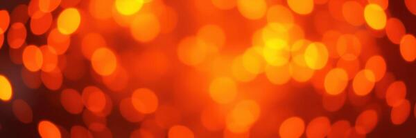 Vibrant orange bokeh lights creating a warm and inviting atmosphere for celebrations or events photo