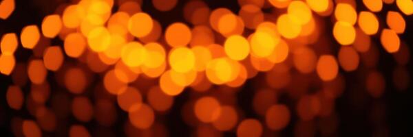 Warm, glowing lights create a festive atmosphere during a celebration in the evening photo