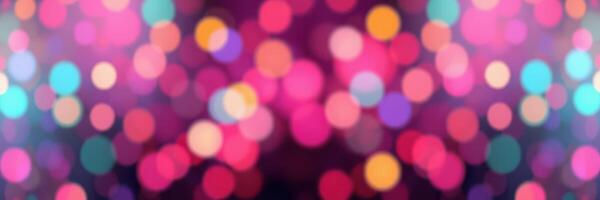 Colorful bokeh lights create a vibrant atmosphere at a nighttime event in a city photo
