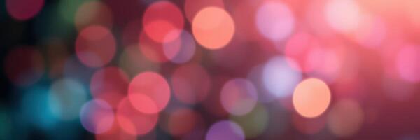 Colorful bokeh lights create a vibrant atmosphere in a festive setting during the evening photo