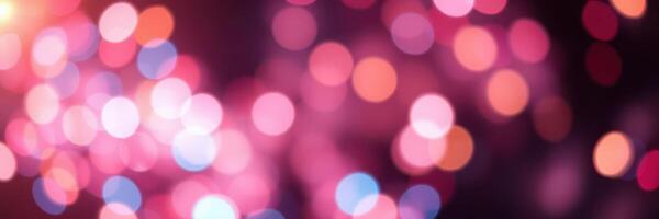 Colorful bokeh lights create a magical atmosphere during an evening celebration in a festive outdoor setting photo