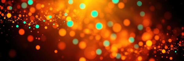 Bright and colorful bokeh lights create a festive atmosphere during an evening celebration photo