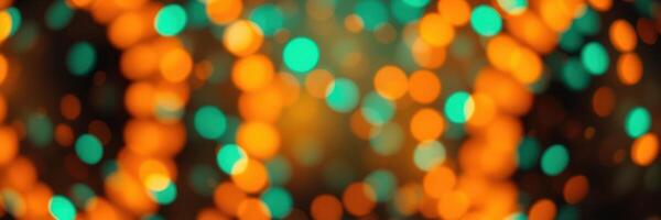 Colorful bokeh lights create a festive atmosphere during a nighttime celebration in an outdoor setting photo