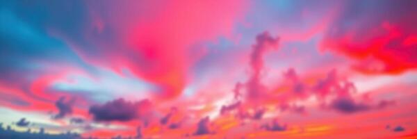 Breathtaking sunset with vibrant colors over a tranquil landscape during early evening hours photo