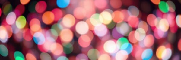 Colorful blurred lights create a festive atmosphere for a celebration during the evening hours photo