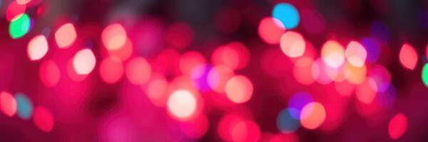 Colorful lights create a festive atmosphere during a nighttime celebration with blurred backgrounds and vibrant hues photo
