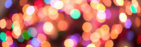 Colorful bokeh lights create a festive atmosphere during a celebration at night with friends and family photo