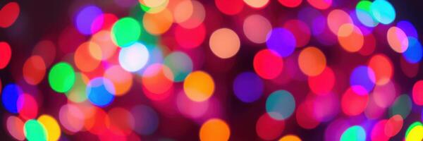 Colorful blurred lights create a festive atmosphere during a celebration at night photo