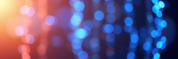 Vibrant blue and orange bokeh lights create a captivating ambiance during a nighttime celebration photo