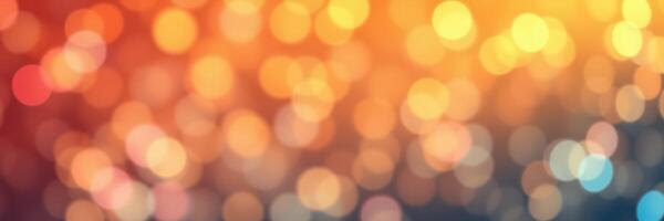 Colorful bokeh lights create a festive atmosphere during an evening celebration or gathering photo