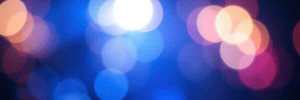 Colorful bokeh lights create a vibrant atmosphere in a lively urban setting at night photo