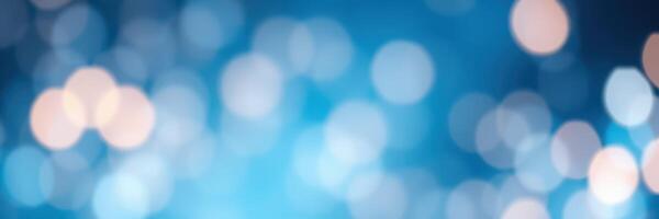 Beautiful blue bokeh lights create a dreamy atmosphere during a nighttime celebration photo