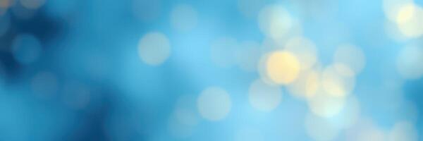 Beautiful blue bokeh pattern created by soft lights and reflections in an artistic display photo