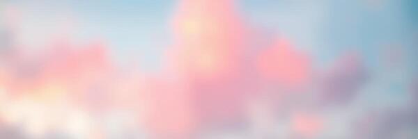 Colorful clouds fill the sky at sunset, creating a serene atmosphere over the horizon photo