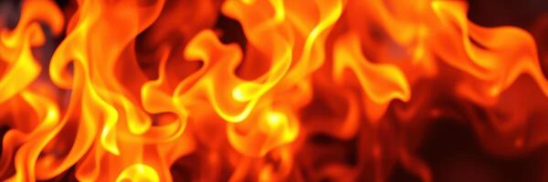 Vibrant flames dance in a mesmerizing display of fire and heat, captivating the viewer's attention in a dark setting photo