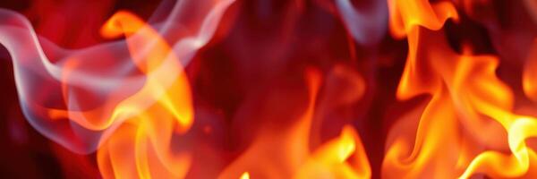 Dynamic flames creating an intense display of colors and movement in a dark setting during the evening photo