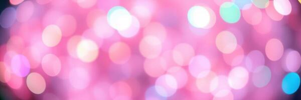 Colorful blurred lights create a festive atmosphere at a celebration or party in the evening photo